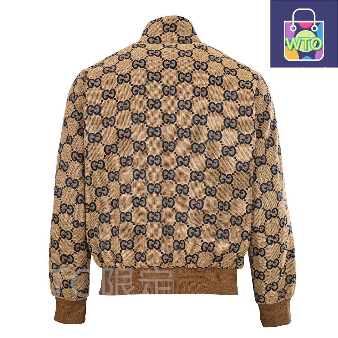 今日特価】GUCCI グッチ ダブルG満印帆布立襟ジャケット 原版提花生地