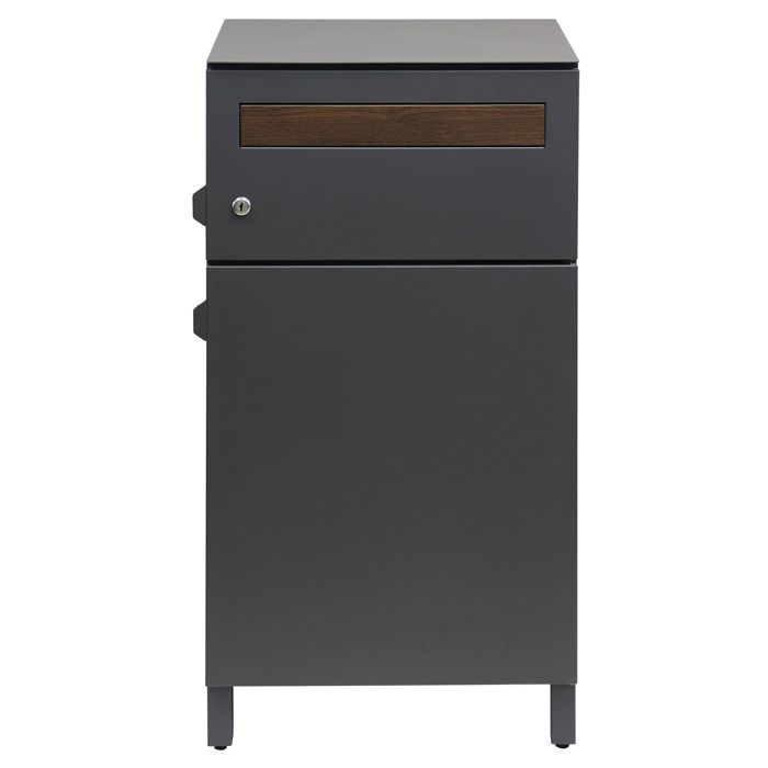 新品】宅配ボックス付ポスト Gian ジャン PBX-014 ダークグレー MOJYU