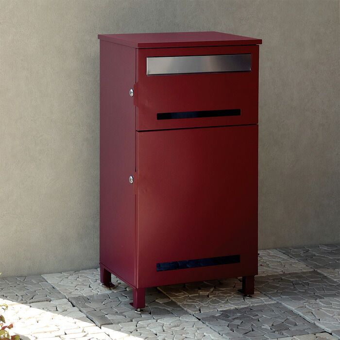 宅配ボックス付ポスト Marisa マリーザ PBX 020 ボルドー MOJYU 家庭用 個人用 一戸建て 一軒家 ポスト 郵便受け メールボックス 玄関 おしゃれ