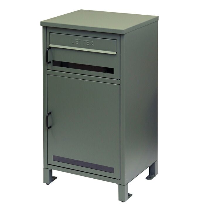  MOJYU 宅配ボックス付ポスト Gioele ジョエレ PBX-048 エバーグリーン 鍵付き 郵便ポスト ポスト一体型宅配BOX 玄関 おしゃれ モジュ 宅配ボックス 物置 車庫