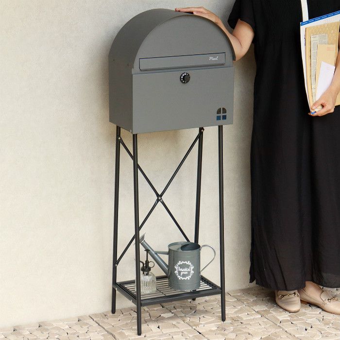 新品】MOJYU 郵便ポスト スタンドタイプ Karon カロン 茶封筒角型2号