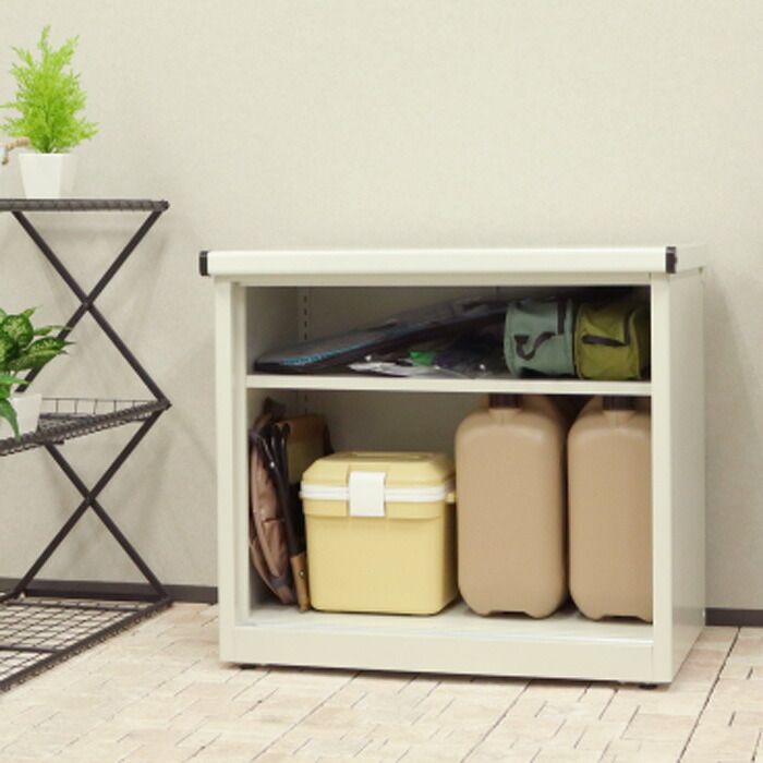 MOJYU 物置 Ave アーヴェ スモール SED-001 ストレートグレー パールグレー モジュ 鍵付き スライド扉 ツートン おしゃれ 棚板可動式 コンパクト