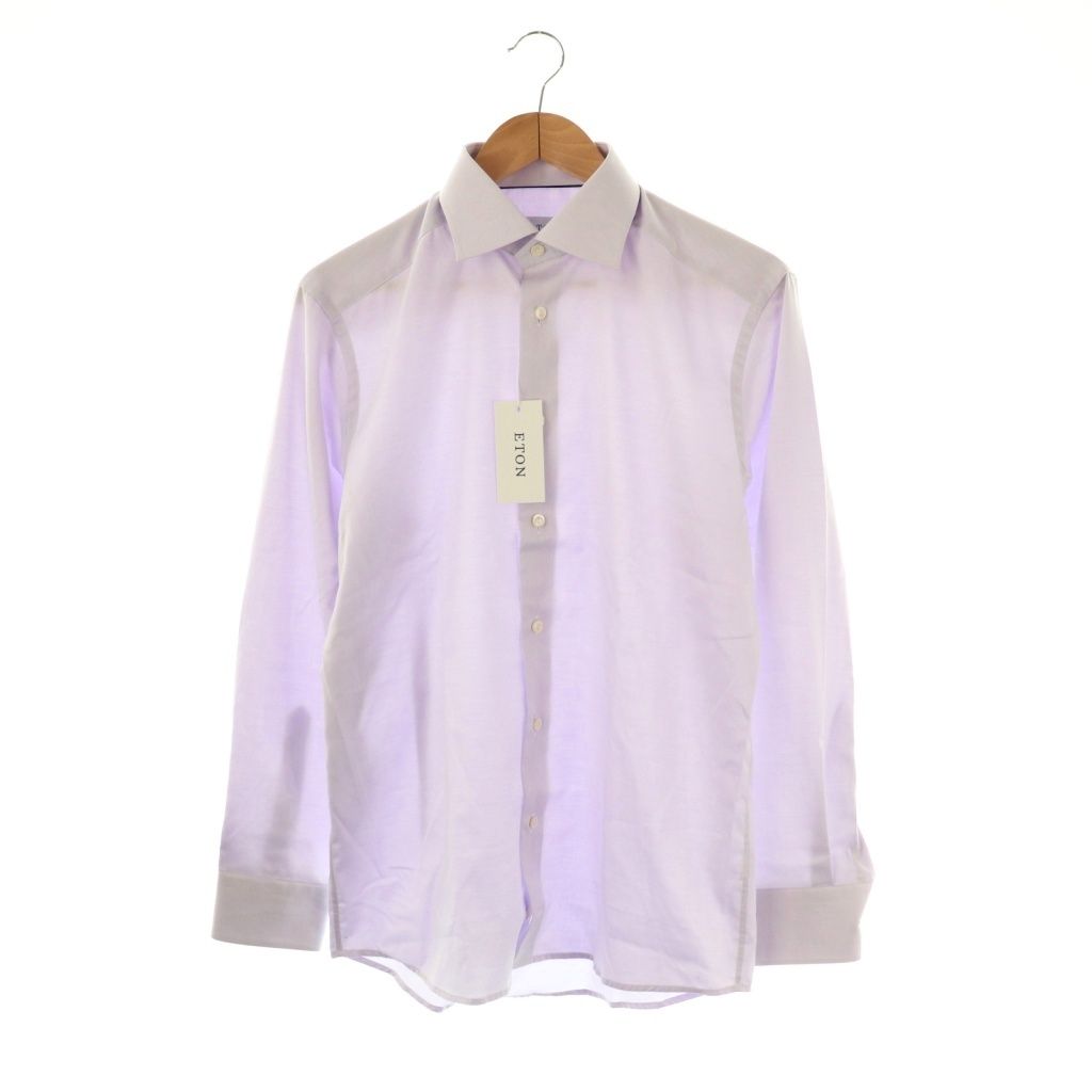 【中古】未使用品 イートン ETON SLIM ワイシャツ ドレスシャツ 長袖 39S 15 1/2S パープル /DF ■OS ■SH メンズ イートン ETON SLIM ワイシャツ ドレスシャツ 長袖 39S 15 1/2S