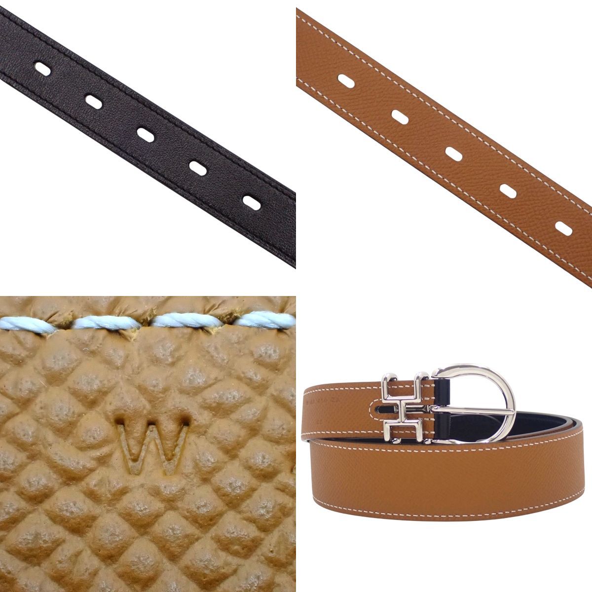 エルメス リバーシブル ベルト HERMES エルメス リバーシブル レザー ピンバックルベルト メンズ