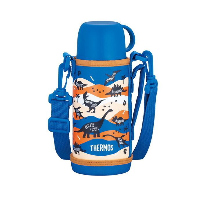 【新品】サーモス 真空断熱2ウェイボトル 600ml ブルーブラウン FJJ-602WF-BLBW 水筒 スポーツボトル コップ付き 食洗機対応 スポーツ飲料OK オシャレ