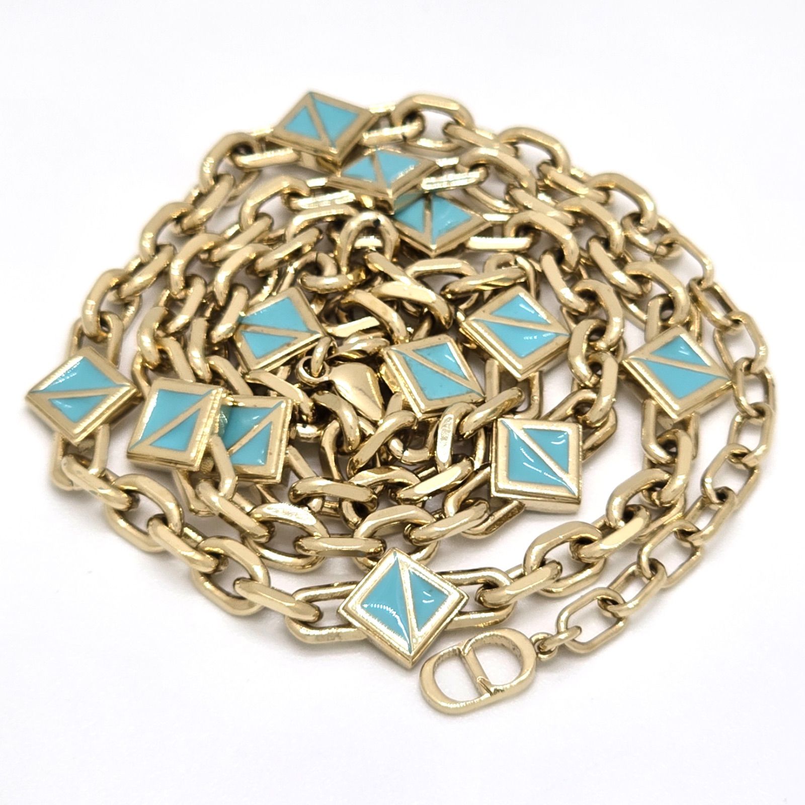 DIOR ディオール CD ダイヤモンド チェーンリンク ネックレス