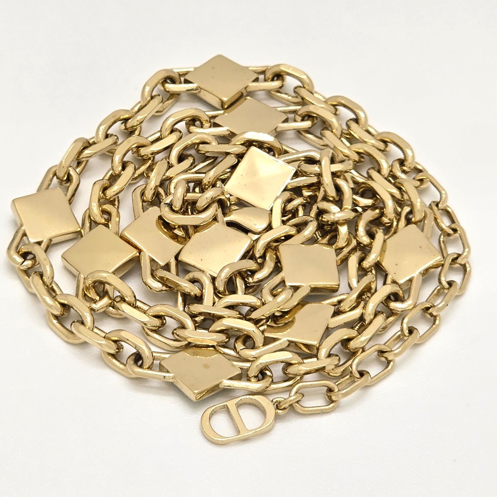 DIOR ディオール CD ダイヤモンド チェーンリンク ネックレス