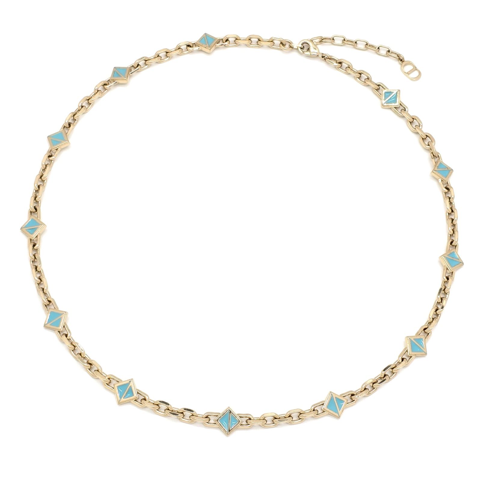 DIOR ディオール CD ダイヤモンド チェーンリンク ネックレス