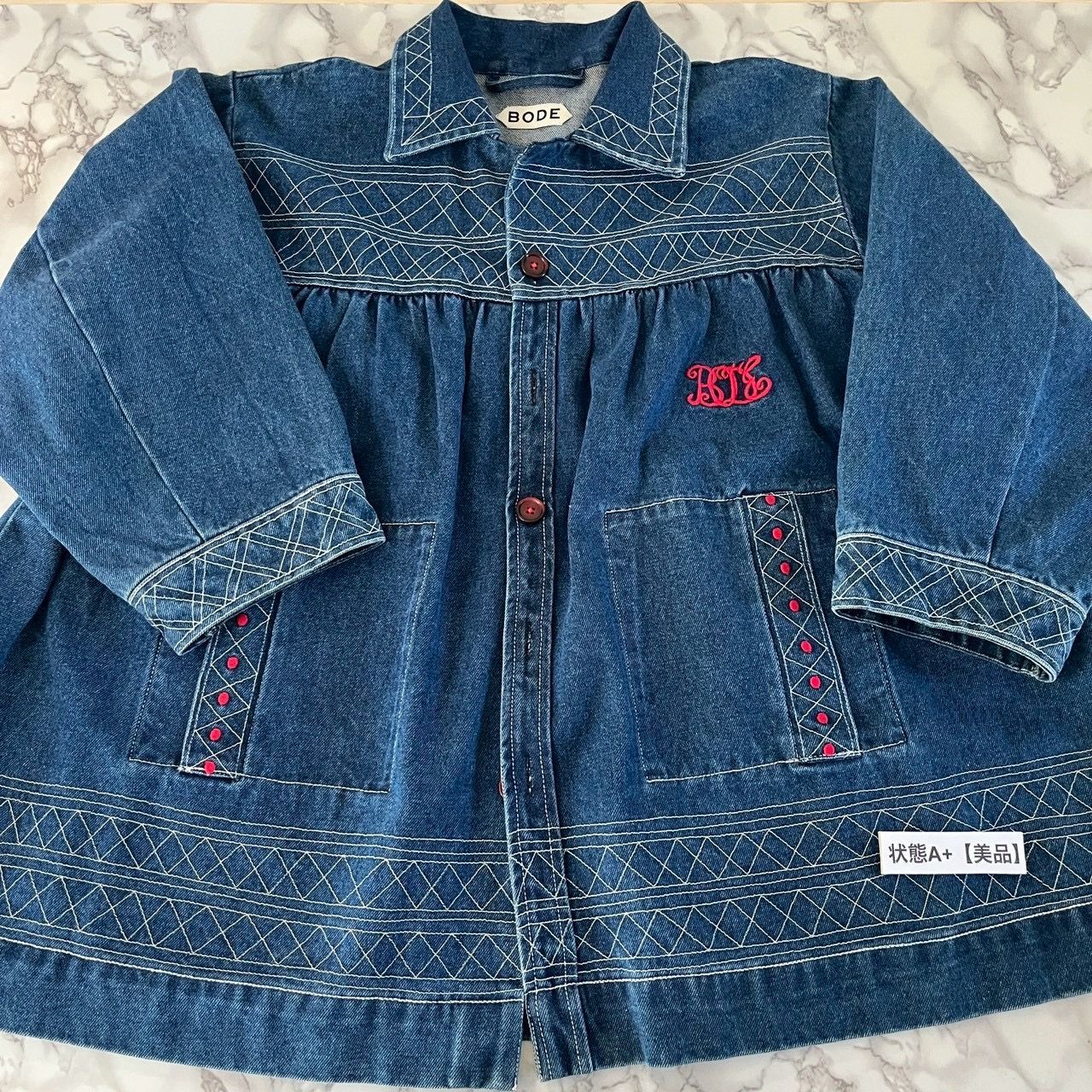 美品】 ボーディ BODE デニムジャケット Mサイズ 刺繍ステッチ 