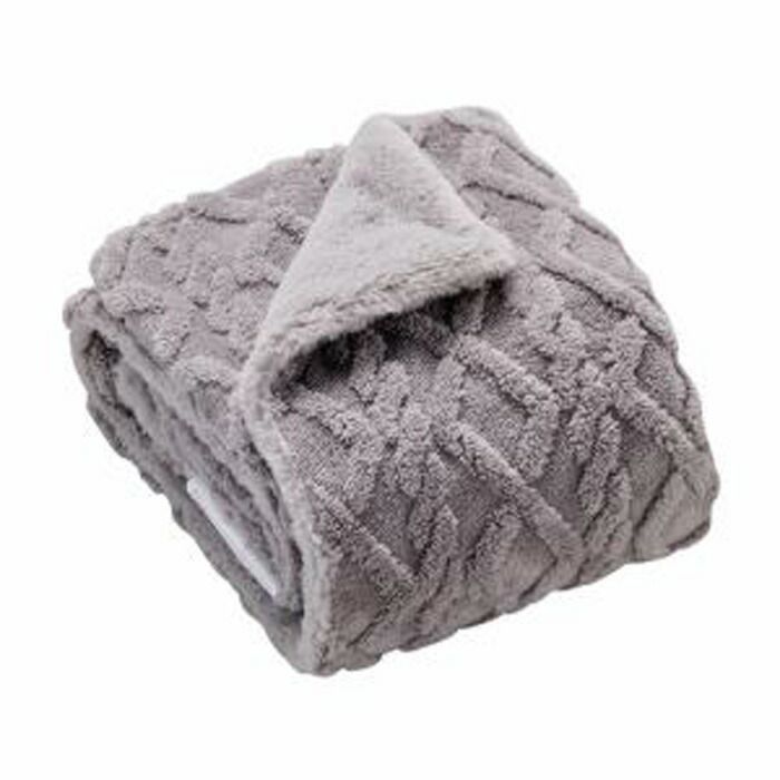 広電 電気敷毛布 グレー CWA 401 G HP 無地 電気毛布 しきタイプ もこもこニットジャカード 省エネ 室温センサー 8時間オフ ダニ退治 本体丸洗い