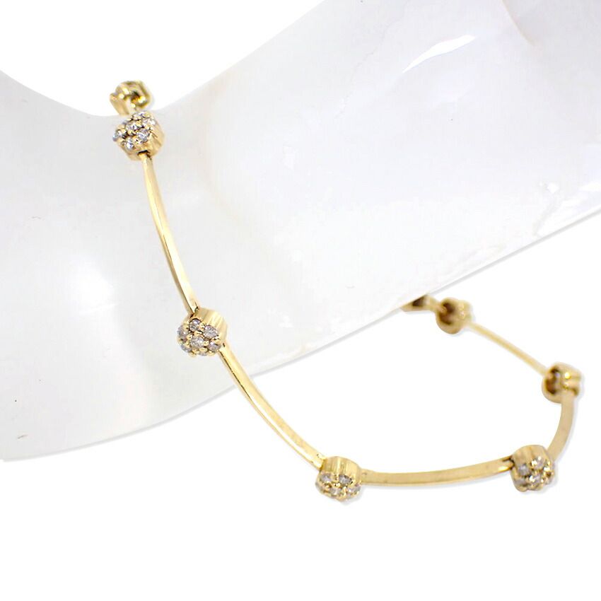 k18 ダイヤモンドブレスレット K18 ダイヤモンド/0.37ct ブレスレット//j94-5 - メルカリ