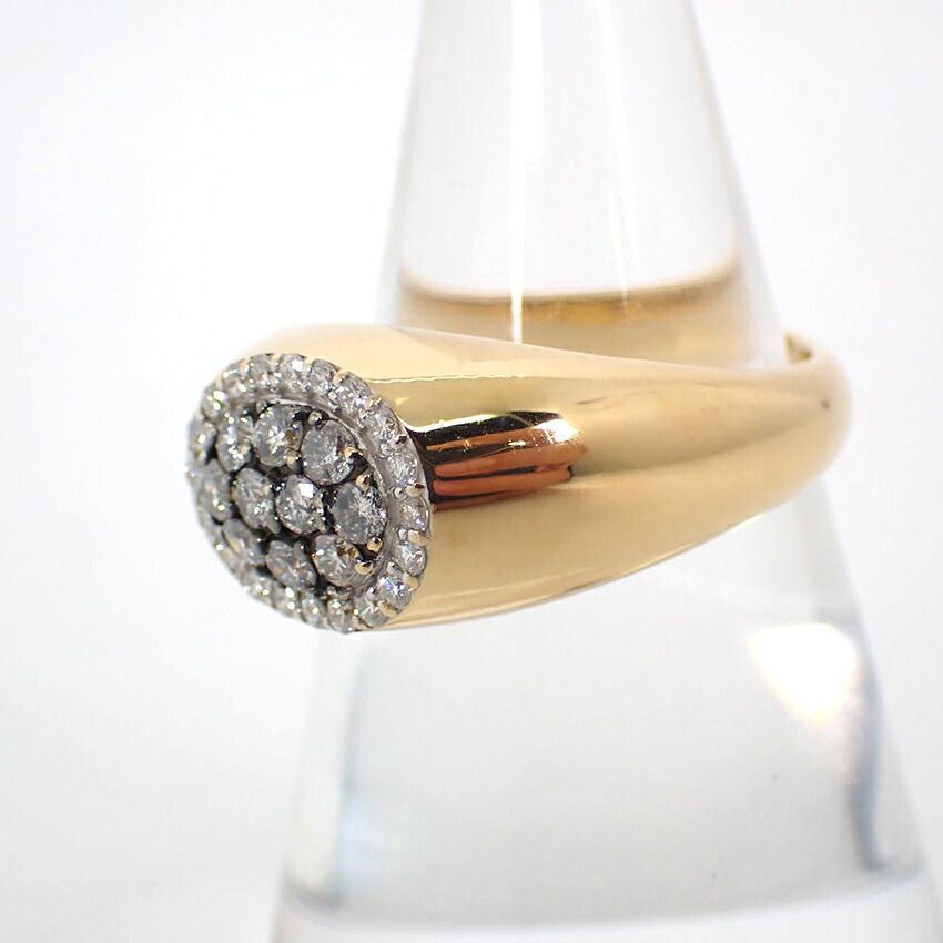 ダイヤモンド 天然石 K18WG 13号 リング 指輪 ピンキーリング 18金 リング 指輪 k18 天然 ダイヤモンド 0.3ct ダイヤ