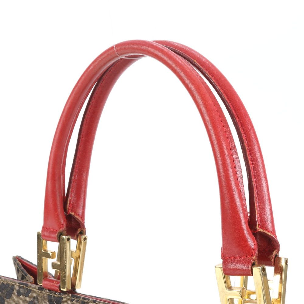 極美品 ヴィンテージ フェンディ レオパード レザー トート バッグ