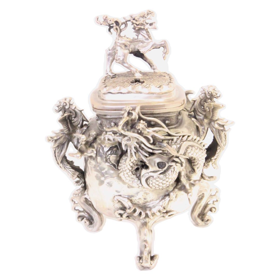 香炉】 美術品 置物 龍紋 お香入れ - メルカリ