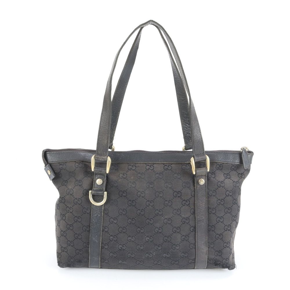 グッチ GGキャンバス 141470 レザー トート バッグ 肩掛け ショルダー