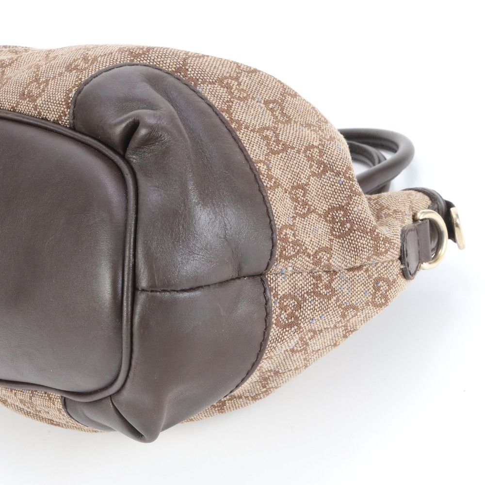 極美品 グッチ GGキャンバス スーキー 247902 レザー トート バッグ