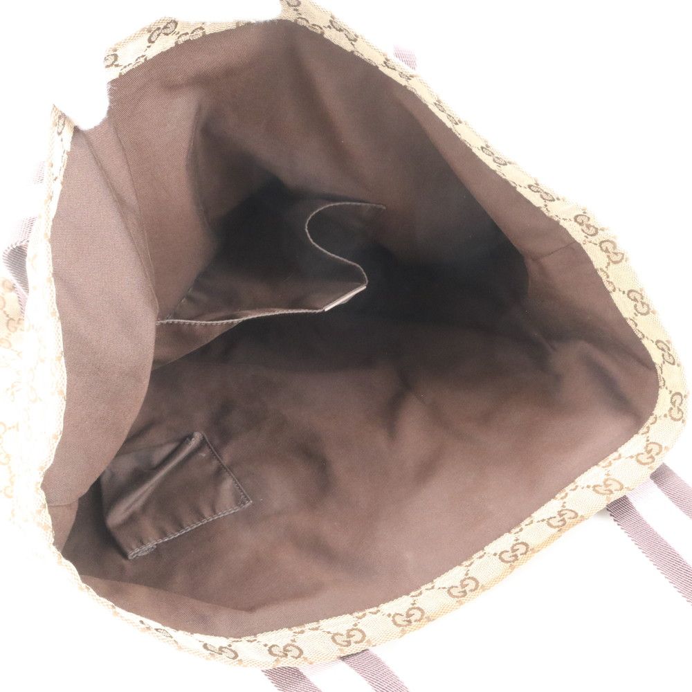 極美品 グッチ GGキャンバス シェリー ライン 189669 トート バッグ