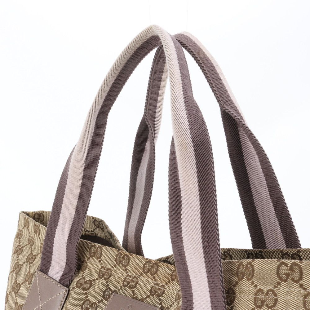 極美品 グッチ GGキャンバス シェリー ライン 189669 トート バッグ