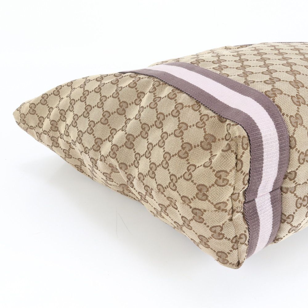 極美品 グッチ GGキャンバス シェリー ライン 189669 トート バッグ