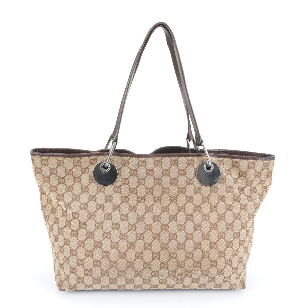 グッチ GGキャンバス エクリプス 120838 レザー トート バッグ 肩掛け