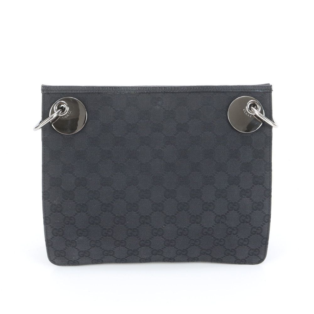 極美品 グッチ GGキャンバス 120841 レザー ショルダーバッグ 斜め掛け