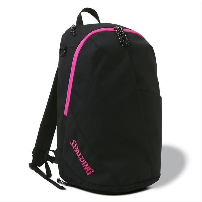 【新品】スポルディング ヴァーシティ ブラック×マゼンタ バスケットボール リュック 50-022MG ブラック×マゼンタ SPALDING ボール シューズ 収納可能 バッシュ 収納 バスケ バッグ