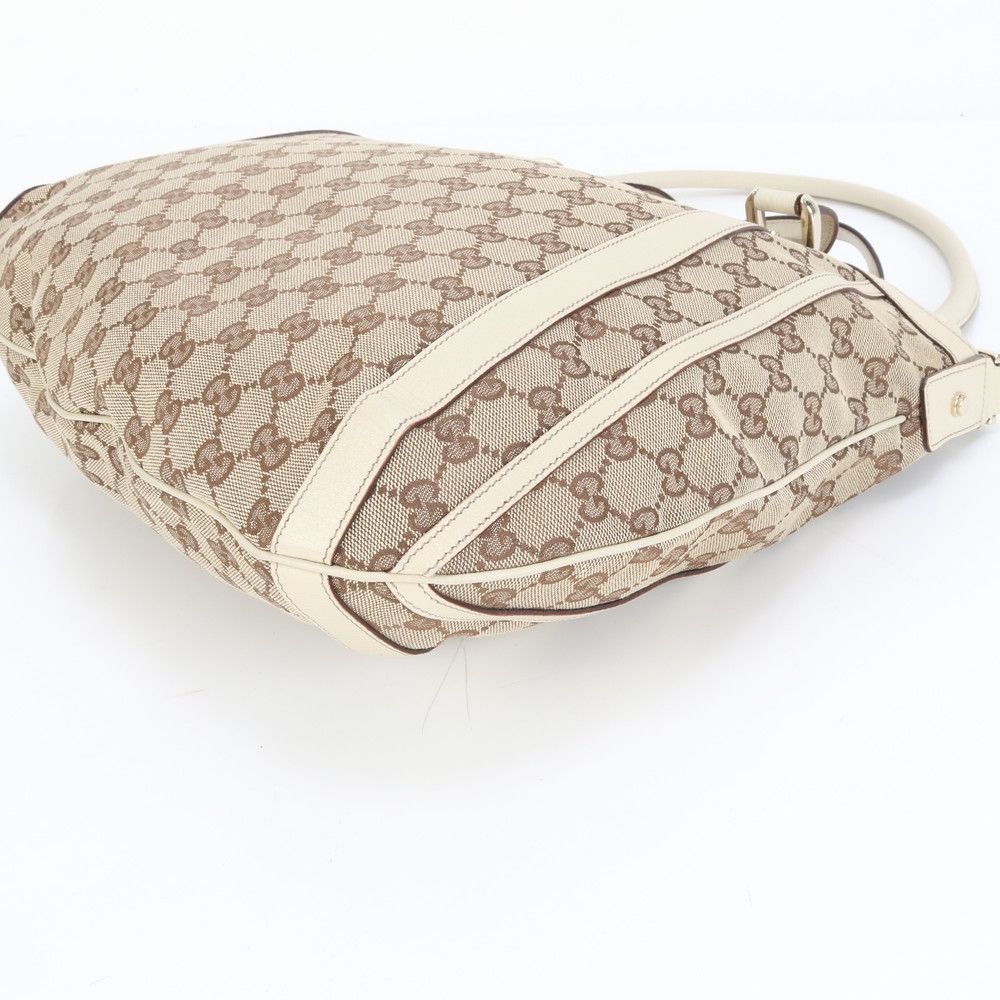 極美品 グッチ GGキャンバス 130734 レザー 2WAY ショルダーバッグ