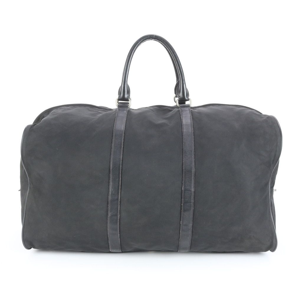 美品 プラダ テスート ナイロン サフィアーノ レザー ボストン バッグ