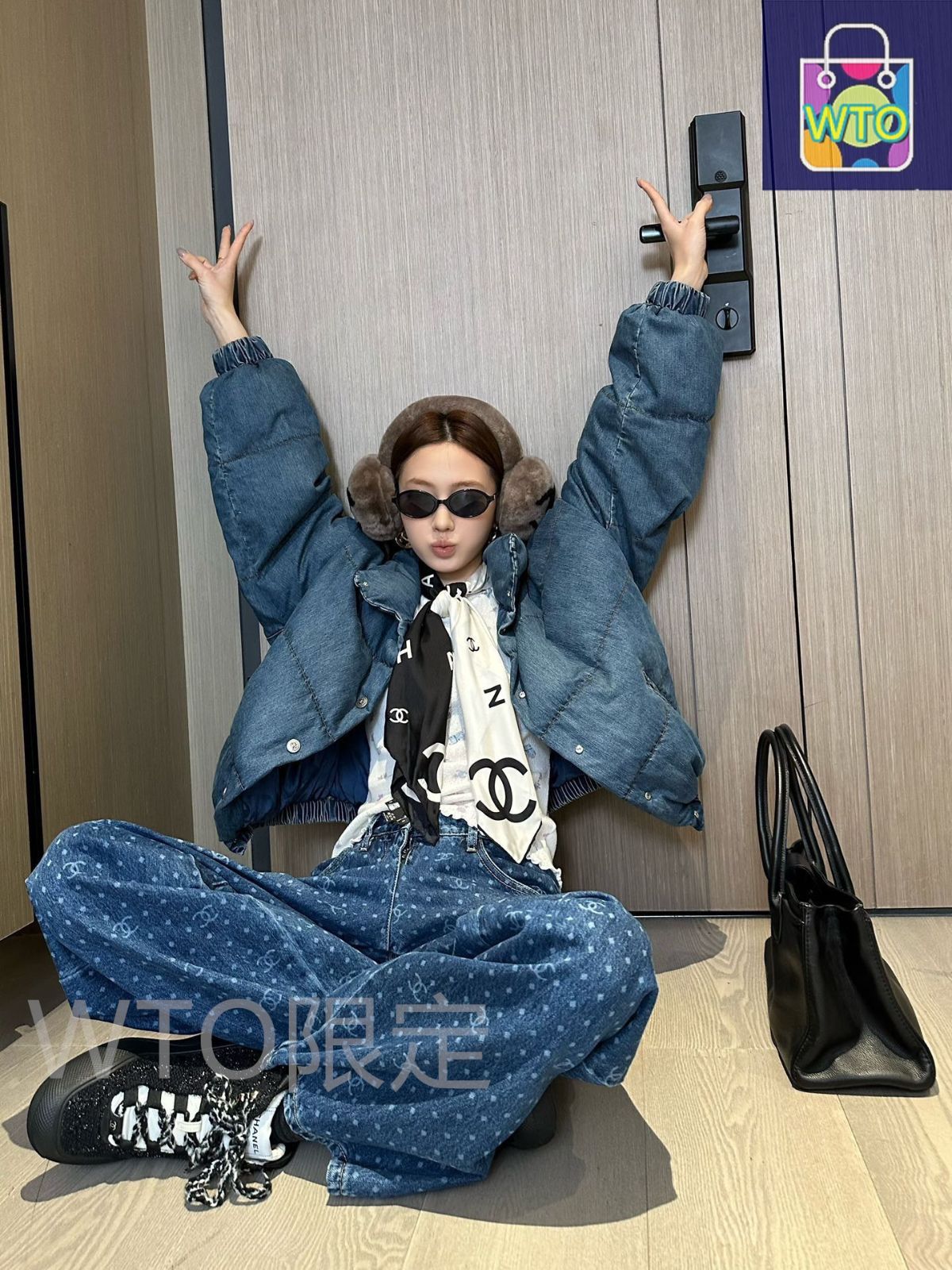 今日特価】Chanel シャネル スキーシリーズ 日本製デニムダウン