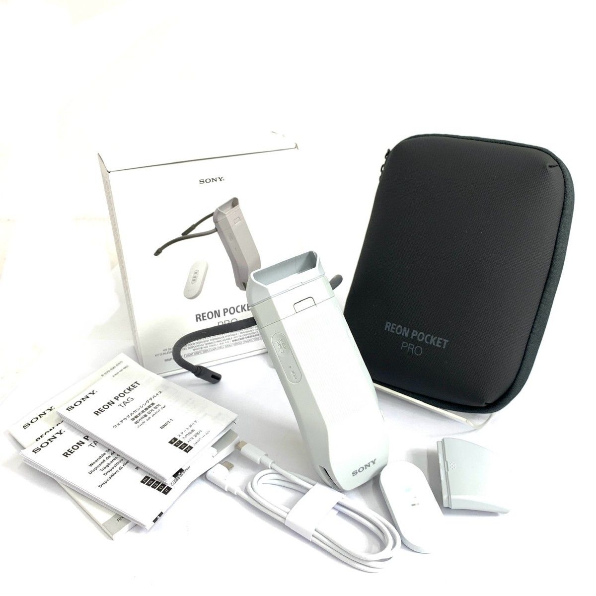 SONY ソニー ウェアラブルサーモデバイスキット レオンポケットプロ ポケットタグ エアフローパーツ ケーブル ケース RNPK P 1 T グレー