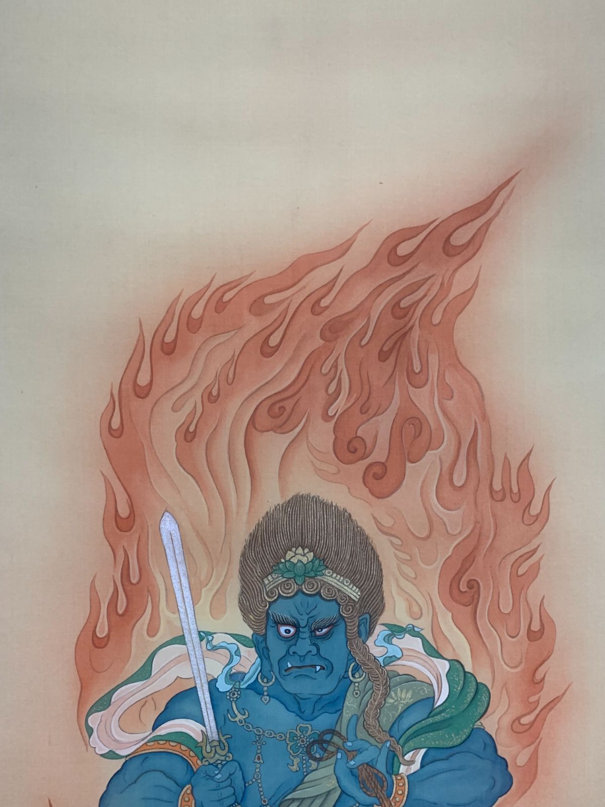 掛け軸】147 古田瑞洸「不動明王」仏画 #茶掛 #掛軸 #古美術 #骨董 #お