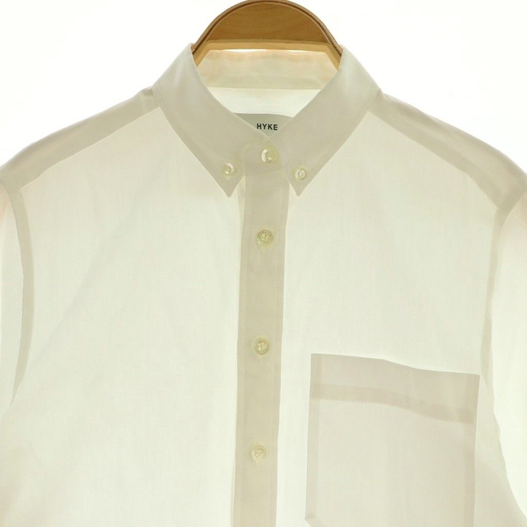ハイク HYKE 24SS BUTTON DOWN BELL-SLEEVE SHIRT ベルスリーブシャツ