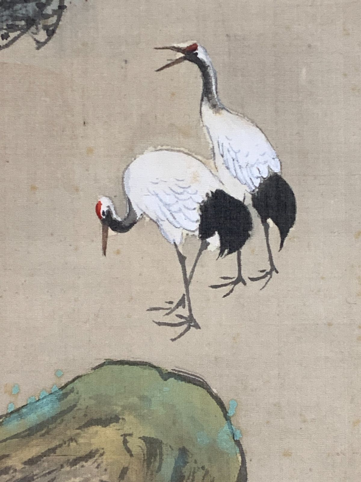 掛け軸】150 若山岳仙「老松群鶴図 大幅」花鳥 名古屋の人 #茶掛 #掛軸