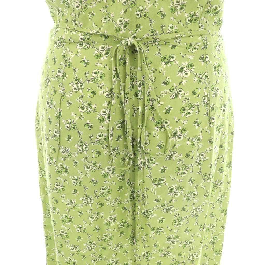 ルージュ Rouge GABIN 花柄 半袖 ラップドレス ワンピース 38 スモーク