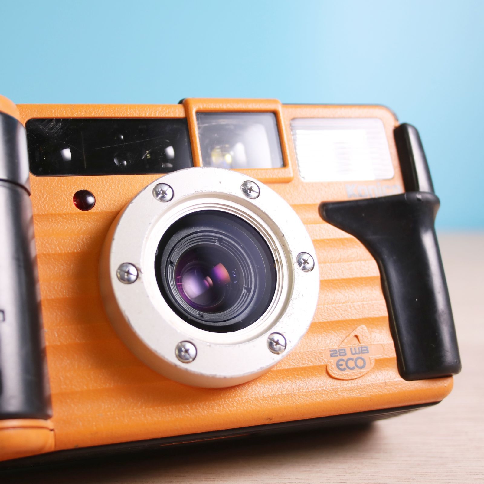 ❁動作OK❁綺麗なカメラです❁コニカ 現場監督 28 WB ECO オレンジ