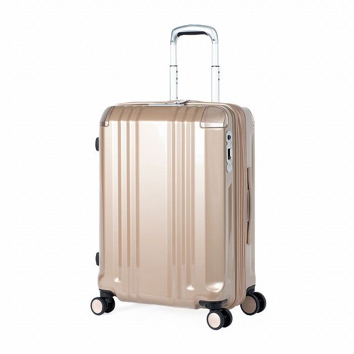 A L I ハードキャリーケース デカかるEdge 拡張タイプ 4～6泊 52 8 ALI 089 22 W SG シャンパンゴールド アジア ラゲージ スーツケース ジッパータイプ 拡張ファスナー機能 手荷物預け無料サイズ