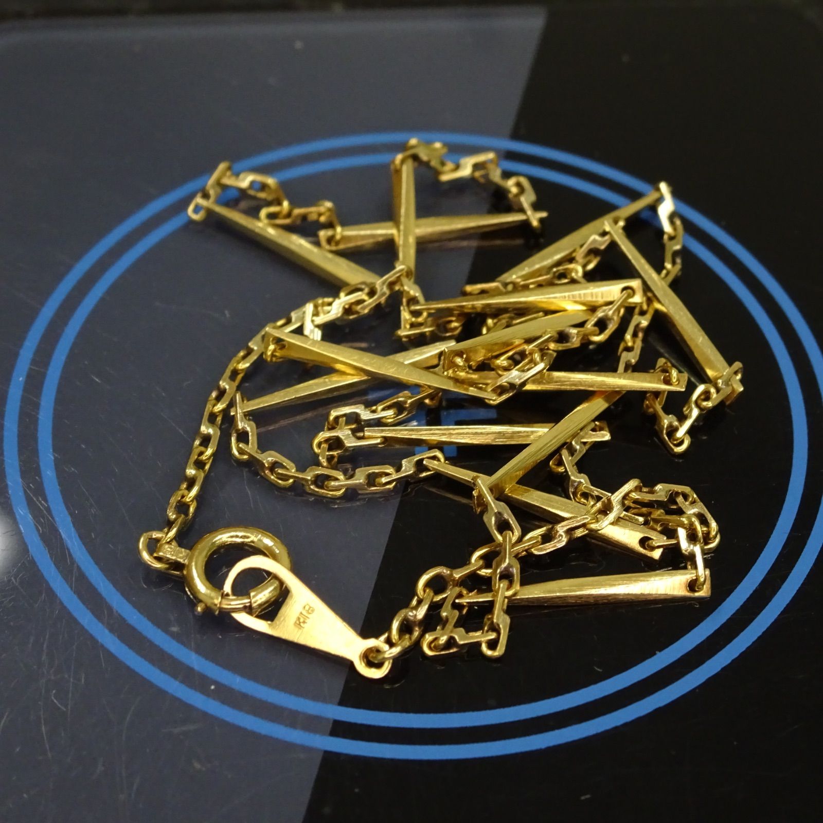 18金 K18 ゴールド GOLD 750 キリコ 切子 ヴィンテージ デザイン