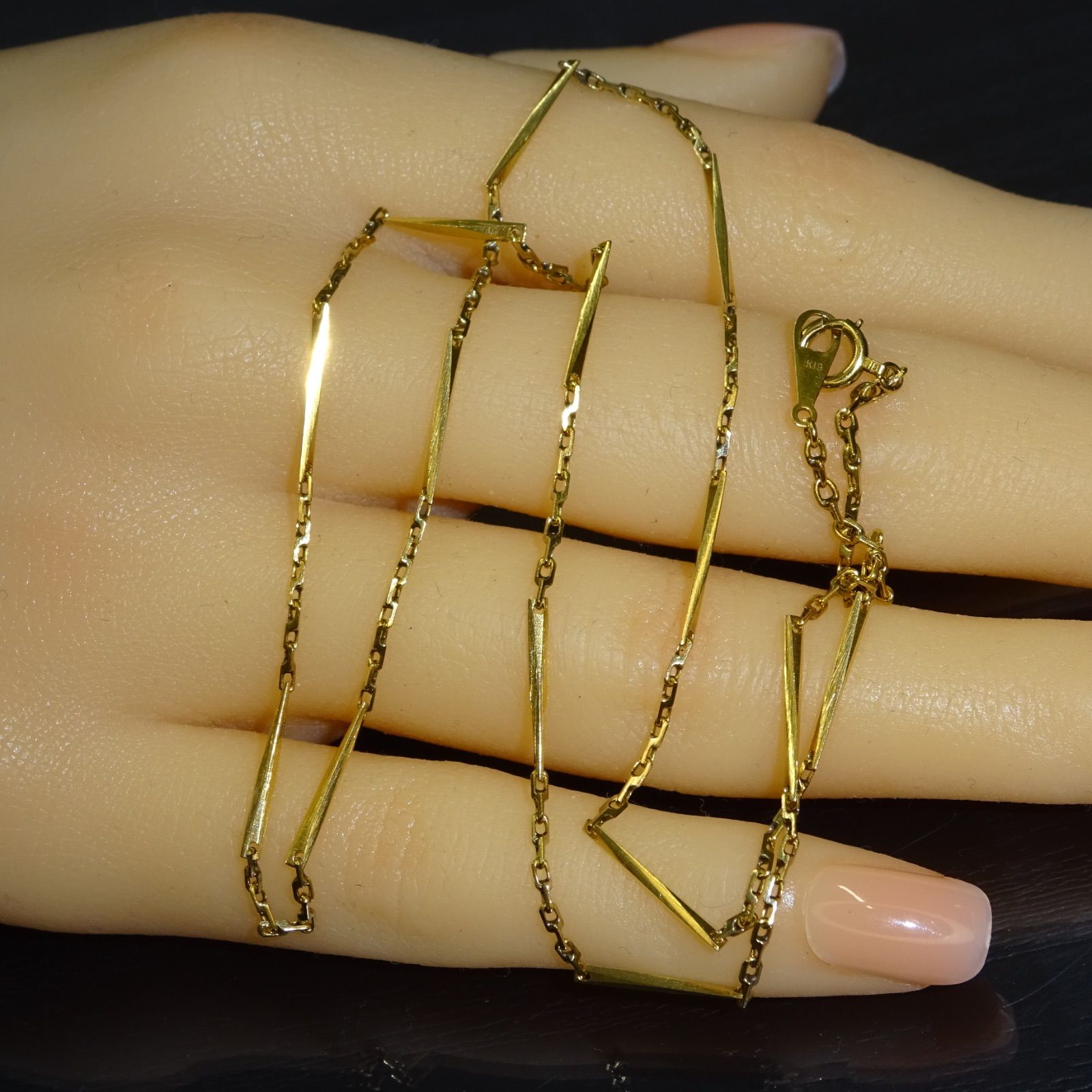 18金 K18 ゴールド GOLD 750 キリコ 切子 ヴィンテージ デザイン