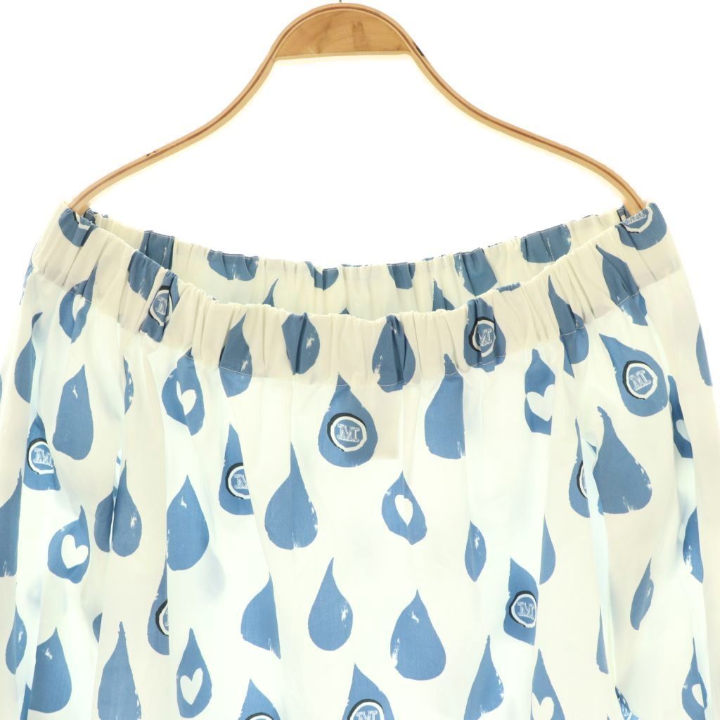 マックスマーラ MAX MARA 白タグ Mロゴ オフショルダーブラウス 総柄