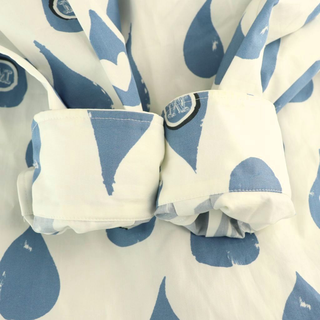 マックスマーラ MAX MARA 白タグ Mロゴ オフショルダーブラウス 総柄