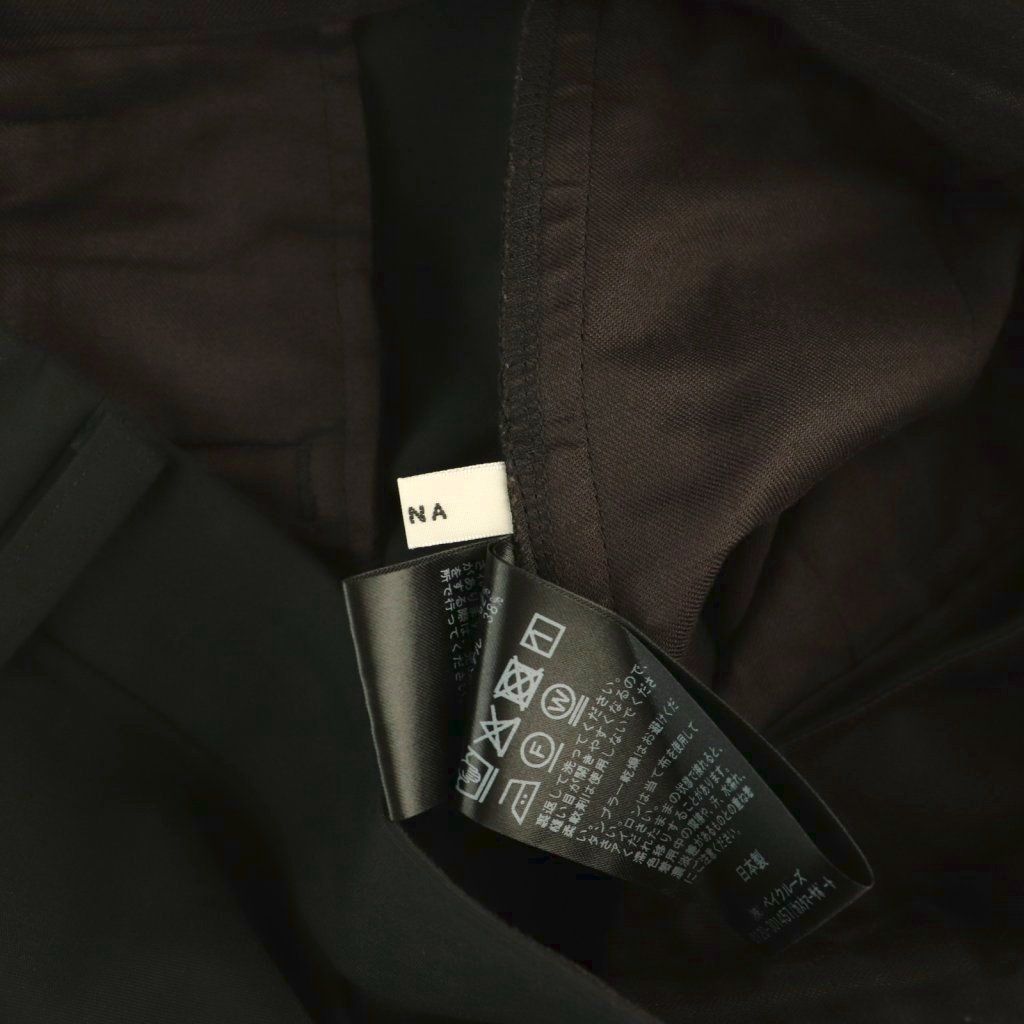 イエナ IENA 25AW ソフトダブルクロスタックパンツ スラックス 38 黒  