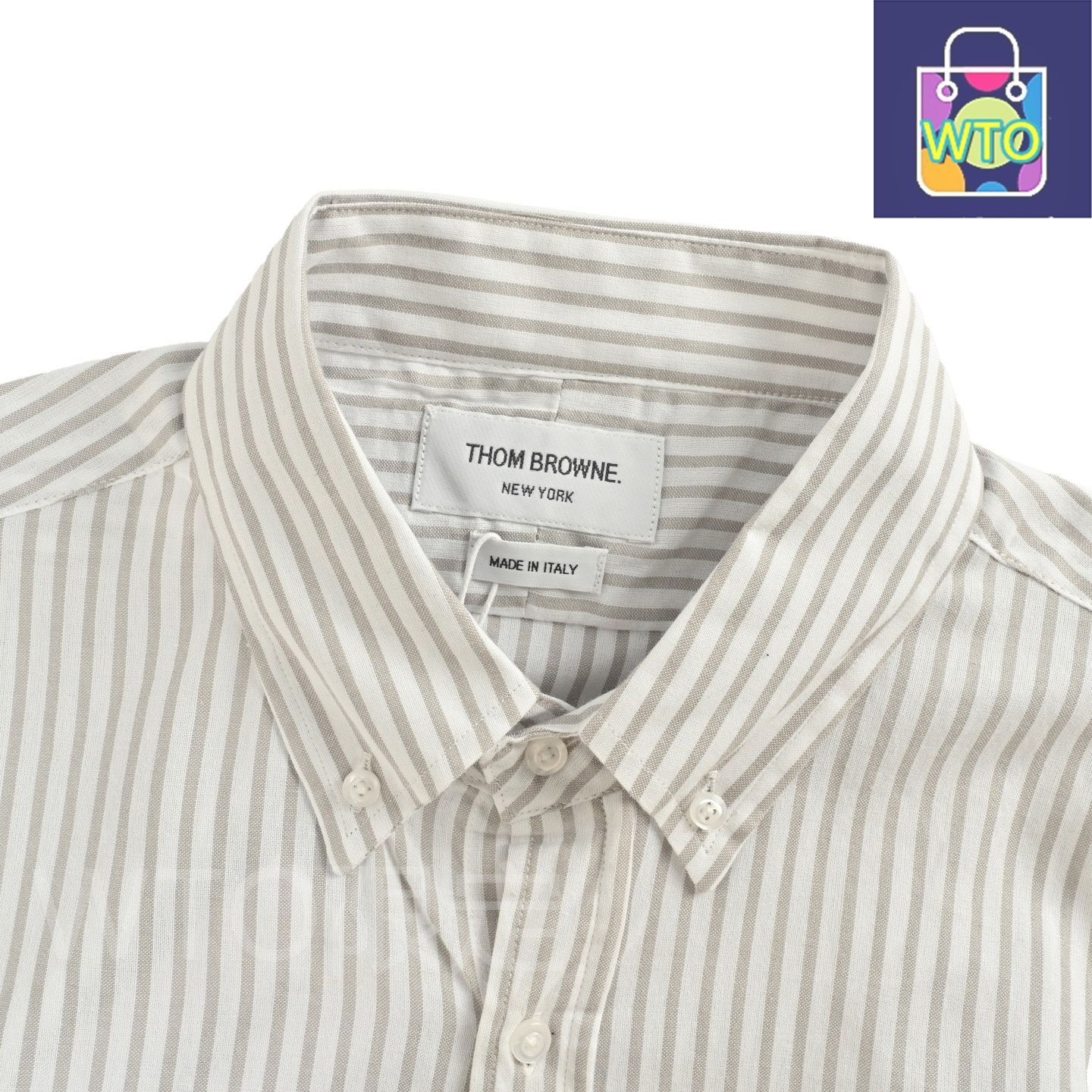 今日特価】Thom Browne トムブラウン 両袖リボン付き縦ストライプ