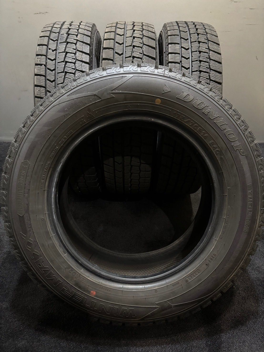 ☆175/70R14 DUNLOP/WINTER MAXX WM02 20年製 スタッドレス 4本