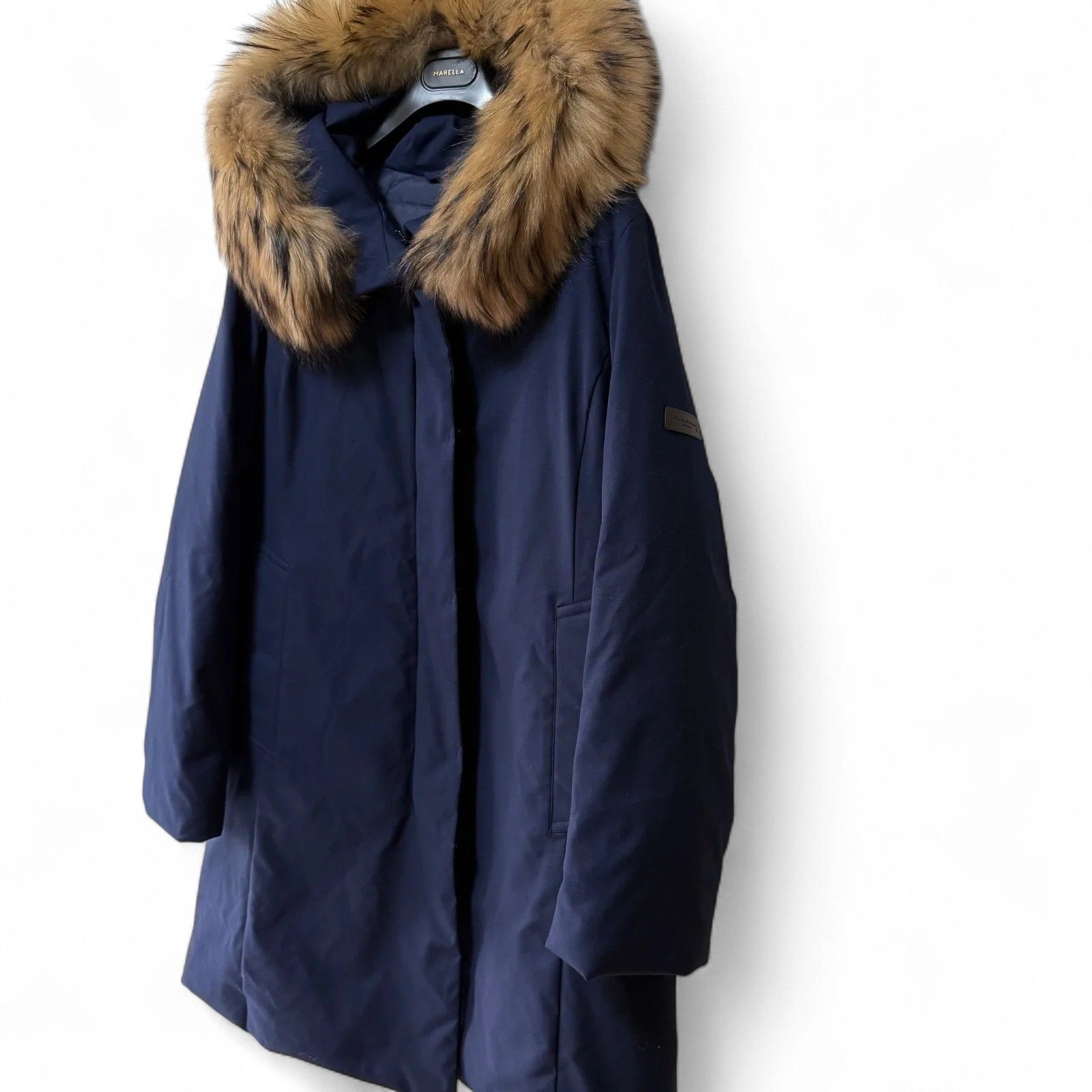 未使用級 44サイズ マッキントッシュ 2wayダウンコート ワッペン付 紺