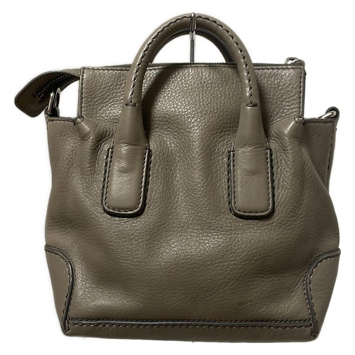 HIROFU ヒロフ ハンドバッグ - グレーベージュ レザー