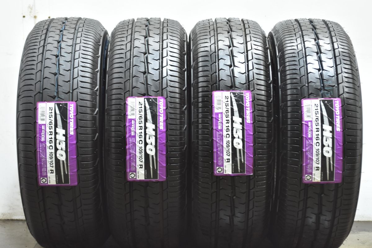 2023年製 未走行 超バリ溝 ホワイトレター】トーヨー H30 215/65R16C