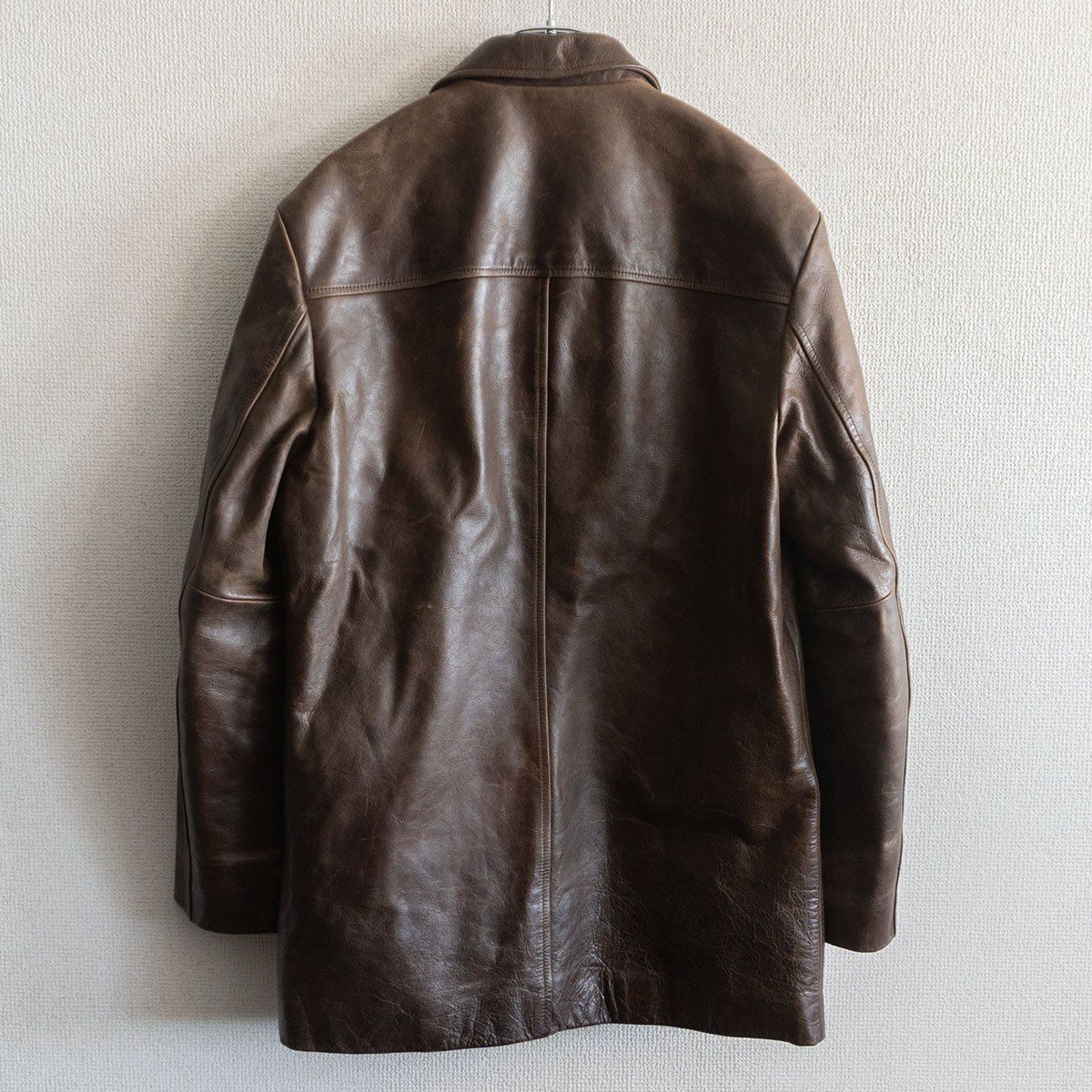雰囲気抜群】WIND ARMOR【レザー カーコート】S ブラウン ウインド