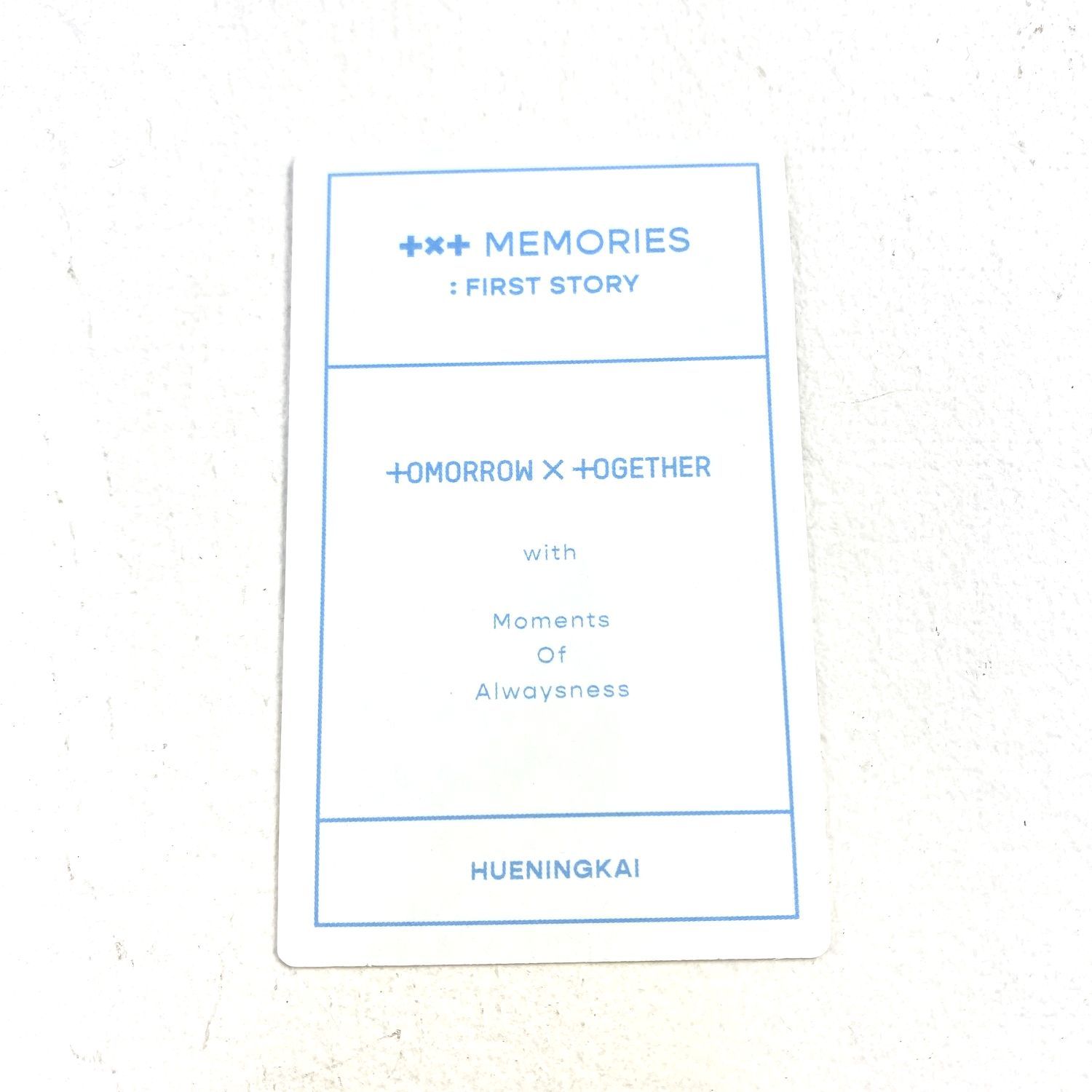 TXT MEMORIES FIRST メモリーズ ヒュニンカイ ☆加古川物流】【中古品】txt ヒュニンカイ Memories : firststory