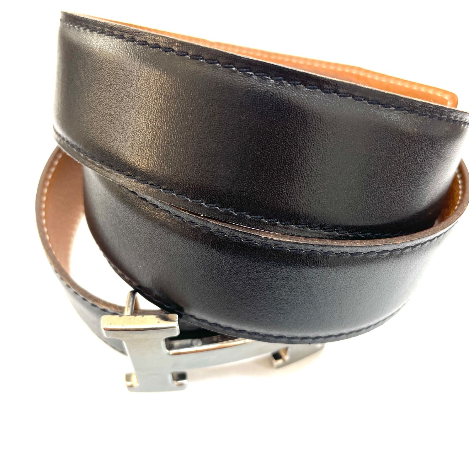 HERMES エルメス Hベルト リバーシブル メンズ バックル 刻印◻︎J