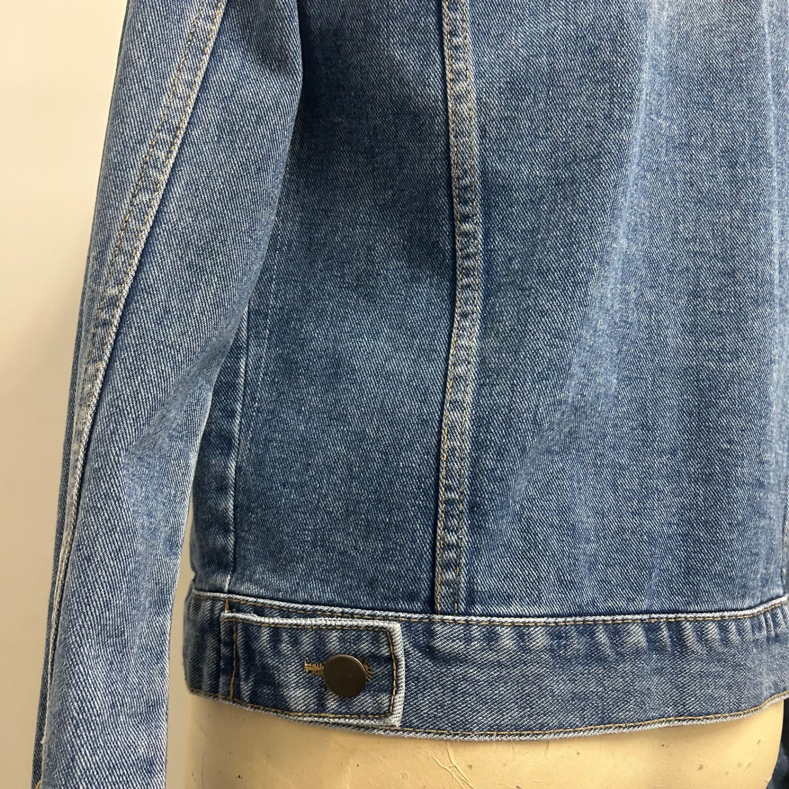 美品】 machatt マチャット デザイン襟 デニムジャケット ダメージ加工 